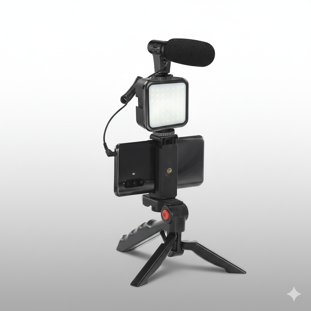 Micrófono con LED y Soporte