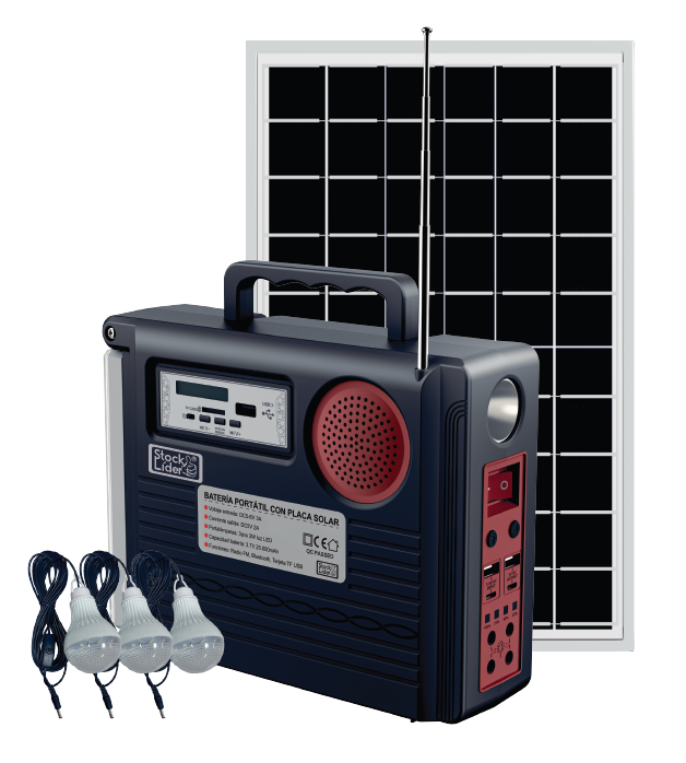 Batería portátil / Generador con placa solar