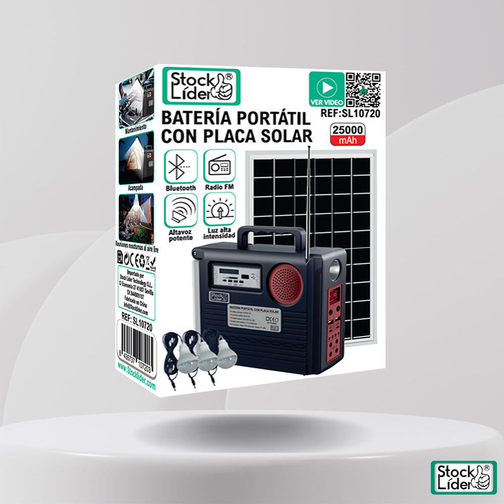 Batería portátil / Generador con placa solar