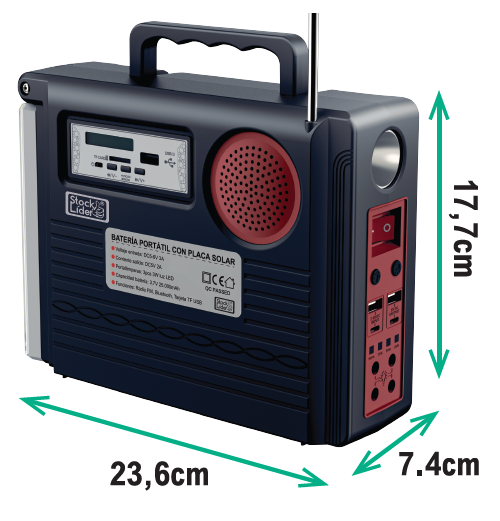 Batería portátil / Generador con placa solar